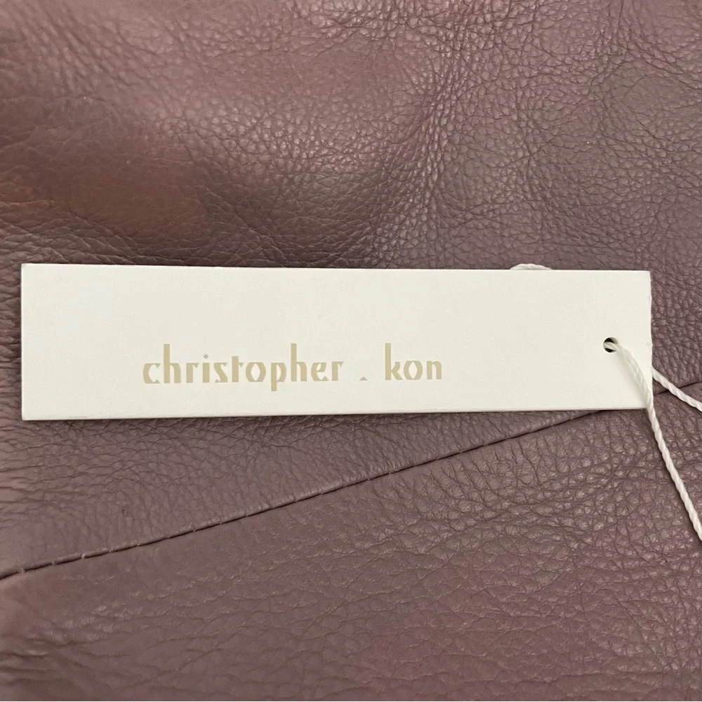 Christopher Kon Muave Leather Slouch Shoulder Bag